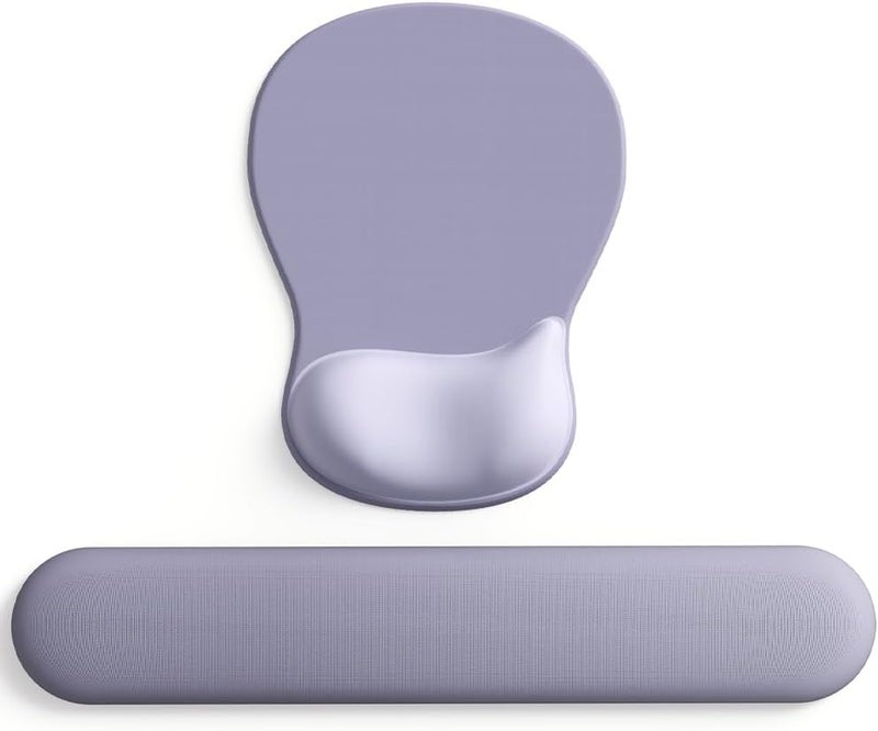 DemonChest ErgoComfort Gel Wrist Rest Mouse Pad-Ergonomic Office Mousepad with Wrist Support-Non-Slip, Design Desk Accessories Mat for Home&Game Decor (09LavenderHaze Set) - Image 1